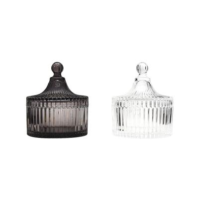 Luxury Soy Wax Aromatherapy glass Jar Custom Crystal Candle jar with lid