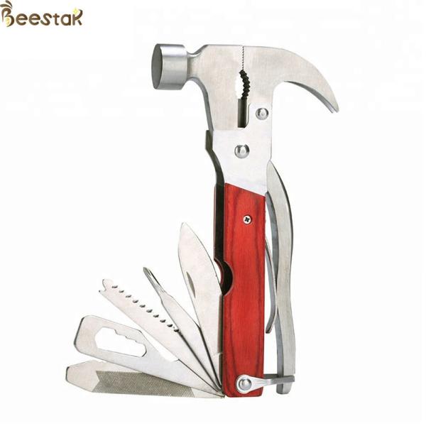 Stainless Steel Multi-function Claw Hammer 8oz Fiber Beekeeping Hive Tool