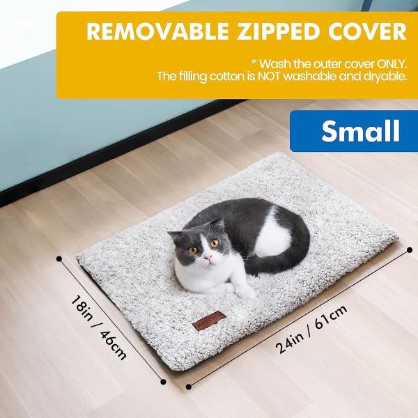 Self Warming Dog Bed Mat, Soft Plush Pet Sleeping Pad for Dog Cats, Winter Pet Blanket for Dog Bed, Couch, Sofa, Car