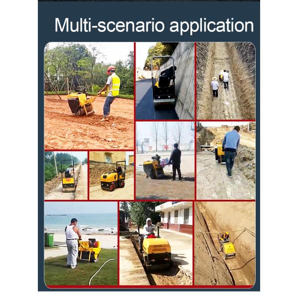 Compact 9hp Ride-on Double Drum Vibratory Roller Compactor for Small Road Projects