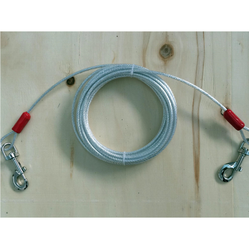 30ft Reflective Tie Out Cable And Stake For Large Dogs Up To 120 Pounds