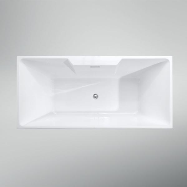 Customized Hand Control Popular Design Luxury Acrylic Freestanding Bathtub Narrow Rim