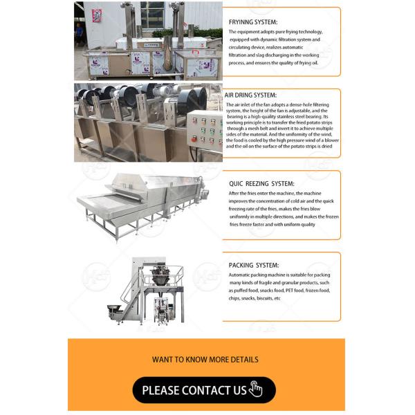 potato chip and french fries quick frozen production line