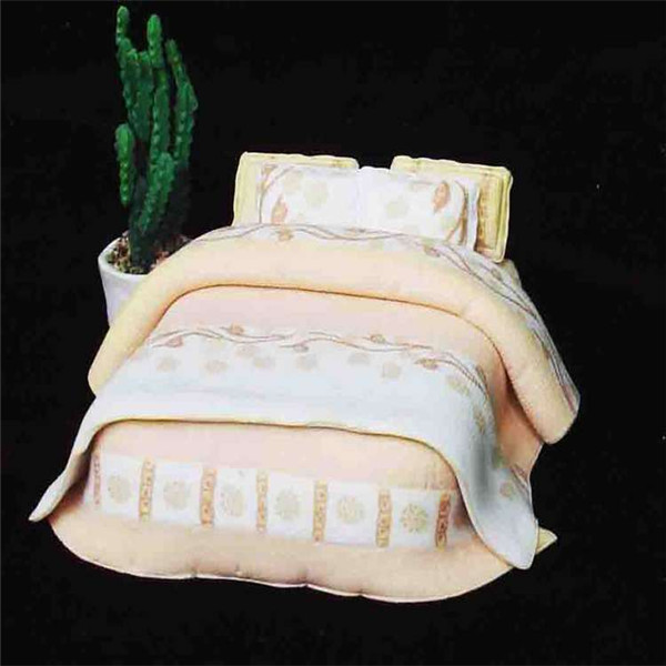 colorful model beds furniture bed, mini ceramic model bed for indoor indoor scene