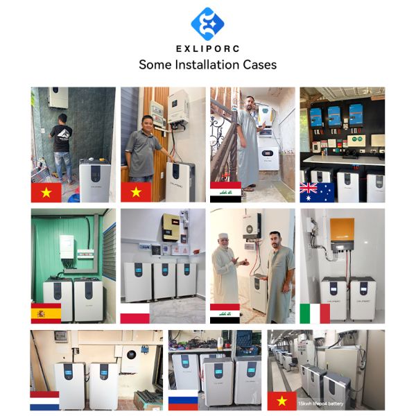 Exliporc New Energy Split Hybrid Grid 51.2V 280Ah 30kWh Home Energy Storage System with LiFePO4 Battery 10000 Cycles