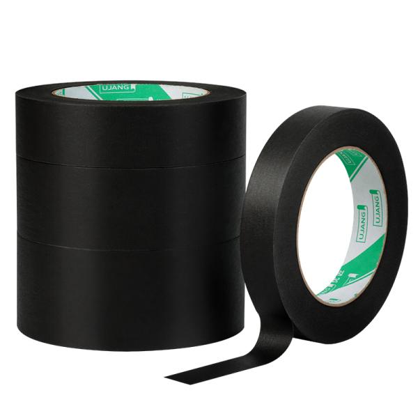 Rubber Black Crepe Paper Adhesive Colorful Masking Tape