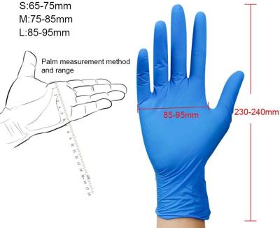 Blue Color Disposable Medical Latex Surgical Gloves Protection Nitryl Nitrile