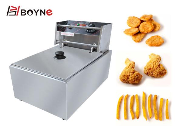 8 Liter Electric Single Tank Table Top Deep Fryer For Restaurant