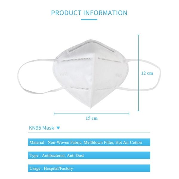 Anti Virus KN95 Face Mask Disposable Fabric Dust Protective Respirator Mask