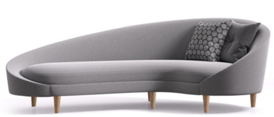 Salón Sofa Pink Curved Sofa Modern del hotel de Gelaimei con ISO14001