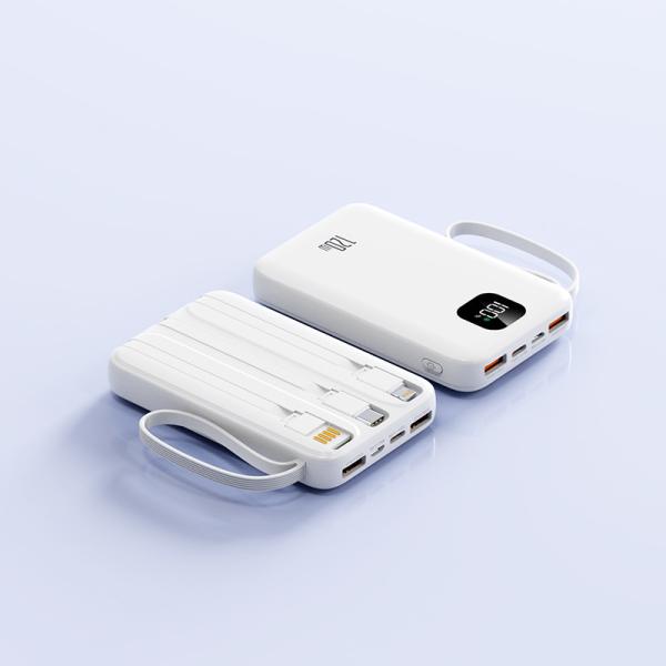 Durable 4 In1 Built In Cables 10000mAh Power Bank with Universal Socket Standard