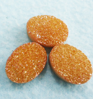 Jewellery Accessories Oval Druzy Agate Jewelry 10 * 12 Mm For Earrings / Ring