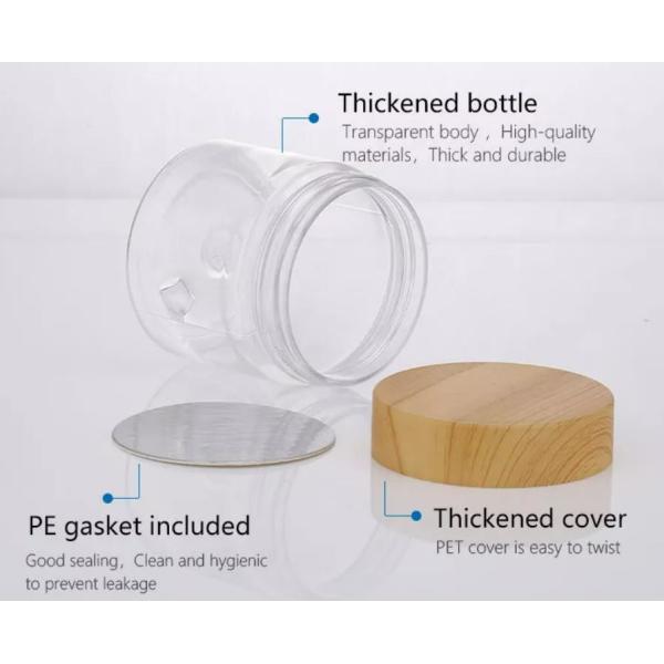 Round Pet Plastic Jars With Lids Food Grade 6 Oz 8 Oz 8 Oz