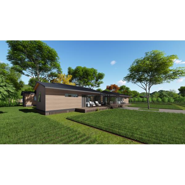 Набор дома делюкс деревянного роскошного дуплекса дома Префаб алюминиевый с садом