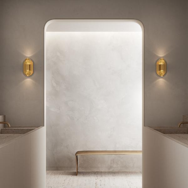 Modern Nordic Art Round Bubble Crystal LED Oro Wall Indoor Sconce H5 x D2.38