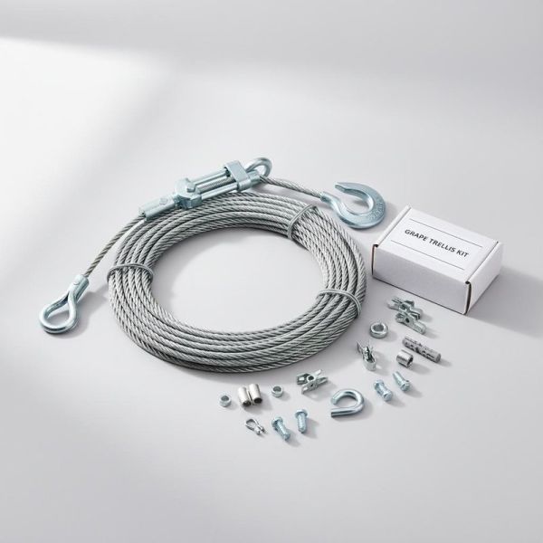 6.35mm Diameter Galvanized Carbon Steel Wire Rope Sling for Grape Trellis with Accessories