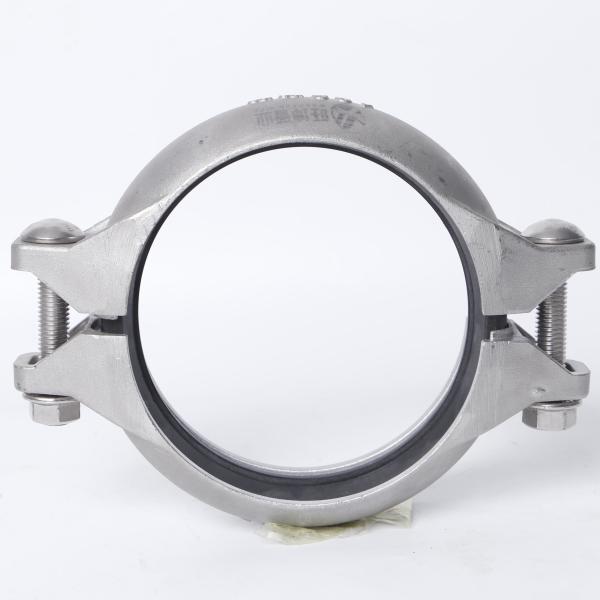 Stainless Steel Grooved Fittings Rigid Flexible Coupling Equal Shape 1.0mm -2.0mm Customized