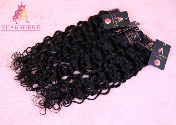 No Shedding Natural Black 30 Inch Italian Wave Human Hair Extension