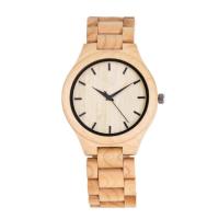 Reloj de madera de bambú del cuarzo del diseño original, reloj del cuarzo del movimiento de Japón