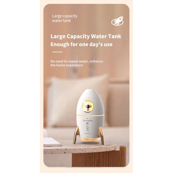 Cute LED Lamp Ultrasonic Air Humidifier Nano Mist Cool Sprayer For Personal Space