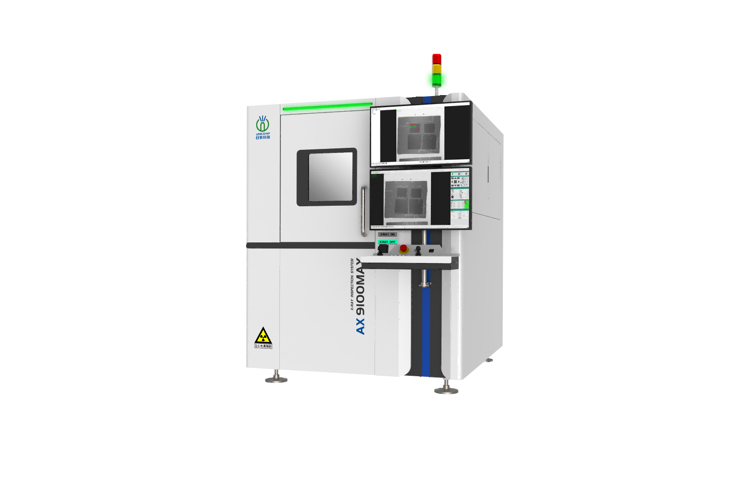 Full‑angle 360° Rotation AI Image Enhancement For PCBA QFP UNICOMP AX9100MAX SMT Electronic Testing Device