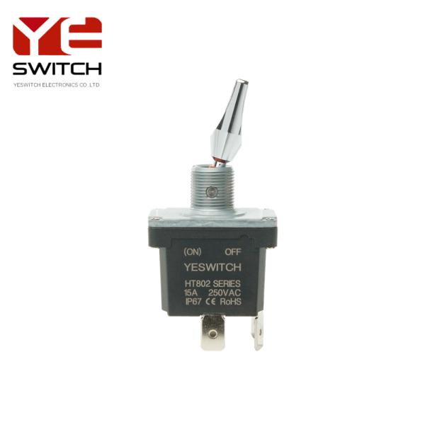 Momentary (ON) OFF Metal Toggle Switch PC Terminal For Heavy Equipment