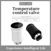 Americano europeu do IP 20 espertos do atuador TRV do radiador do zigbee 3,0 do tuya de WIFI do PC da indicação digital