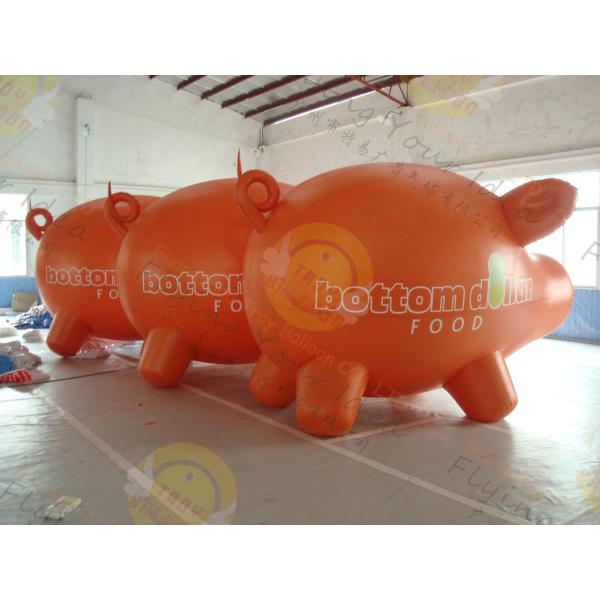 6m Cute Custom Shaped Balloons , 0.18mm Pink PVC Inflatable Helium Balloon