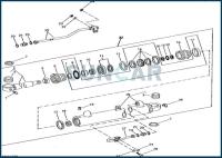 O jogo do serviço do cilindro do crescimento da substituição de RE15905 JOHN DEERE cabe Exavator 690B 740A