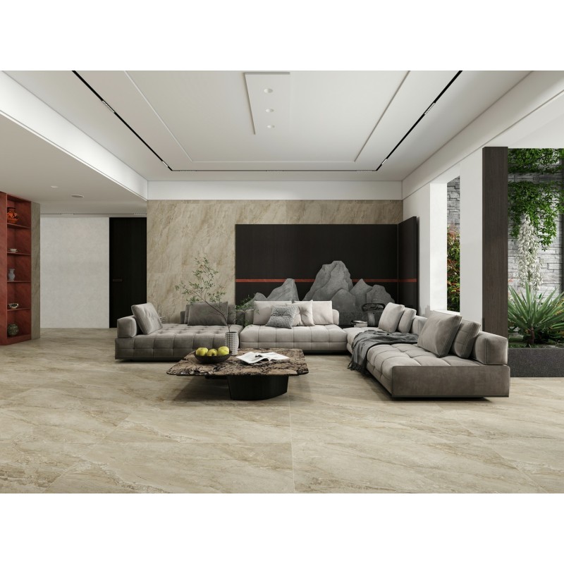 Moisture-proof Gray 600x1200mm Mould Surface Matt Porcelain Tiles For Living Room