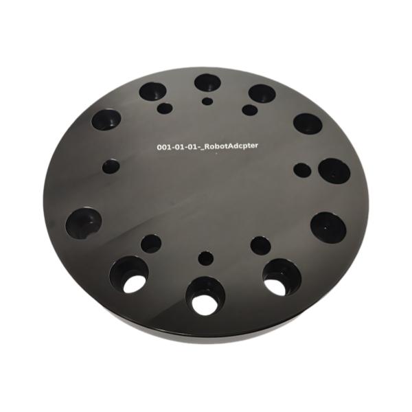 Piezas de torneado y fresado CNC de metales con acabado anodizado negro