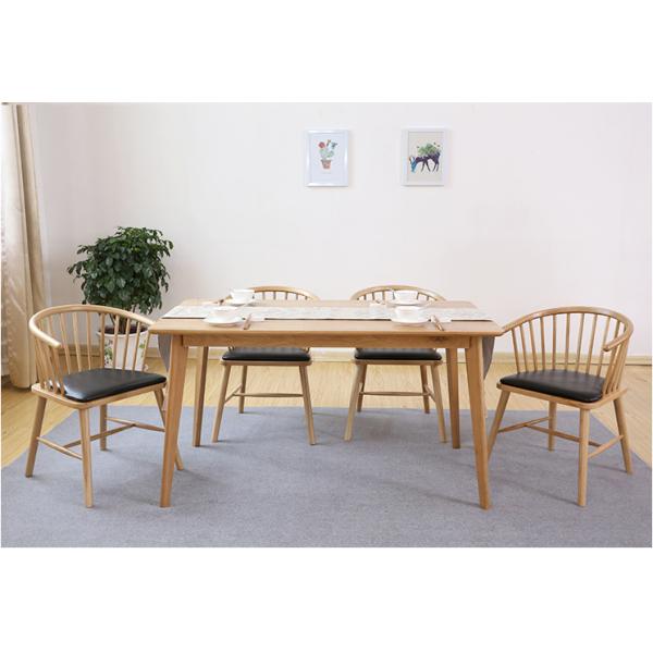 Leather and Solid Wood Chairs For Dining Room / Living Room Customized