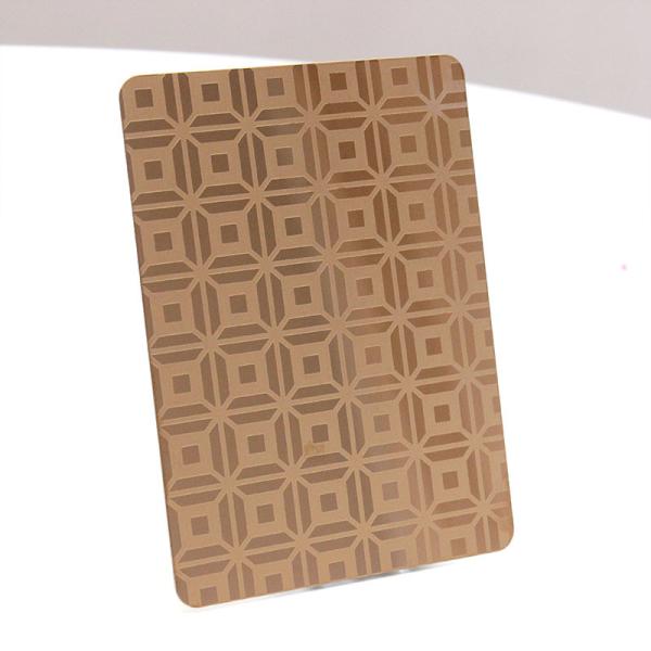 Финиш зеркала плиты нержавеющей стали SS304 поднял вытравленный золотом лист лифта