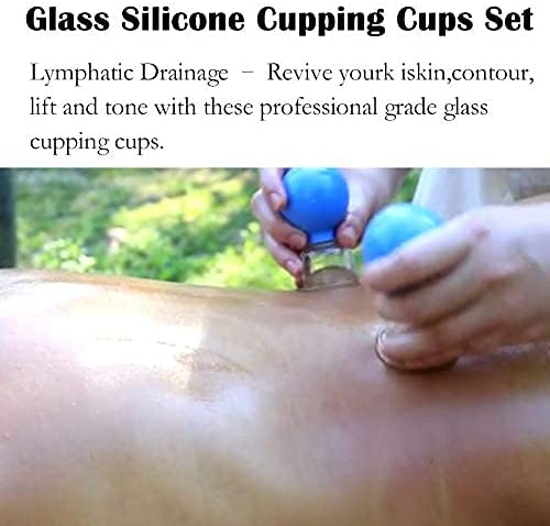4x Anti-Cellulite Body Facial Cupping Therapy Sets Glass Cups for Facelift