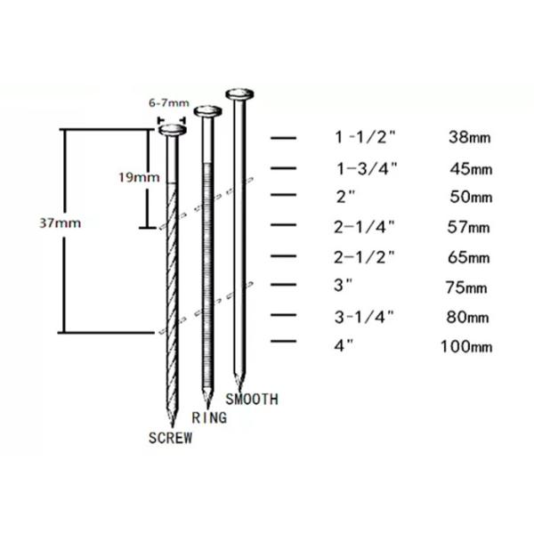 Стальные крепежные детали строя провод металла 3 дюймов пригвождают общие конкретные ногти
