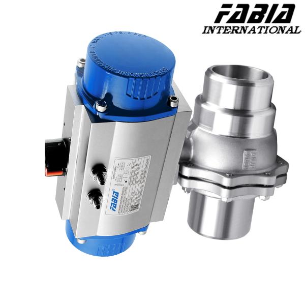 Válvula de esfera pneumática de duas peças com baixa resistência