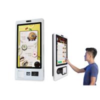 Quiosques montados na parede da máquina de venda automática de bilhetes para restaurantes com impressora e scanner