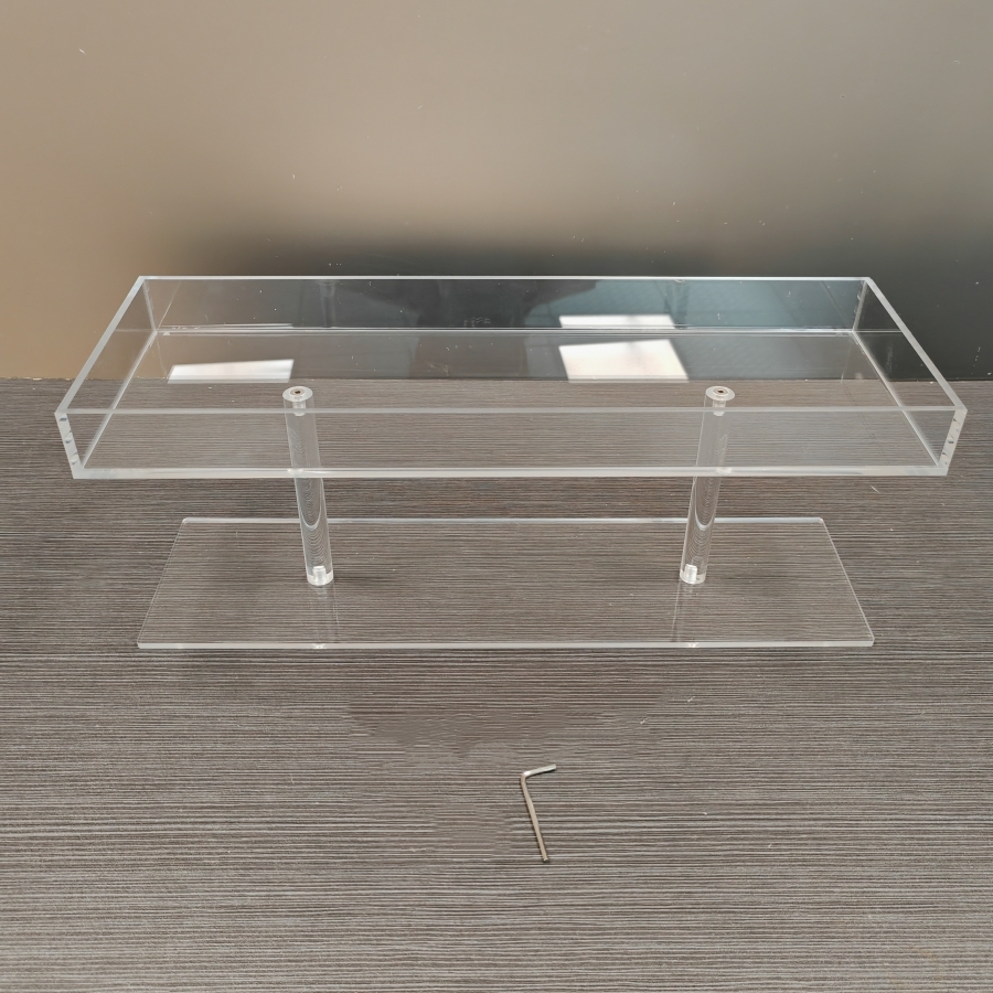 Dessert Display Clear Square Acrylic Serving Tray For Cake Pastry Candy Food Riser