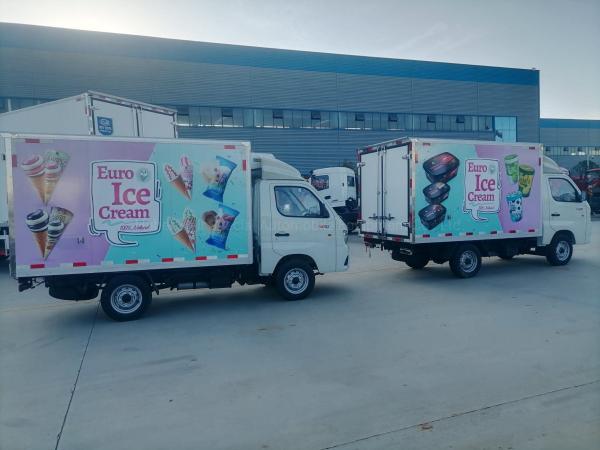 Foton Cargo Cooling Food Refrigerated Van Truck , Freezer Box Truck For Ice Cream