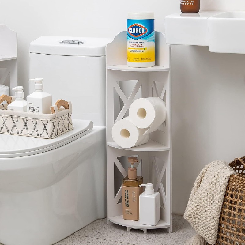 Living Room Storage Corner Shelf Flower Shelf Bathroom Bathroom Bedroom Bedside Triangle Storage Floor Shelf