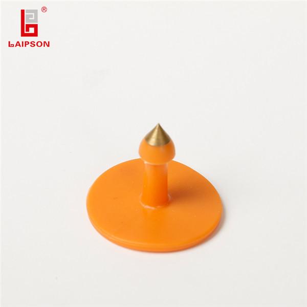 3g Orange UHF Ear Tag Customized Chip 860-960 MHZ For Ovine 48mm*17mm