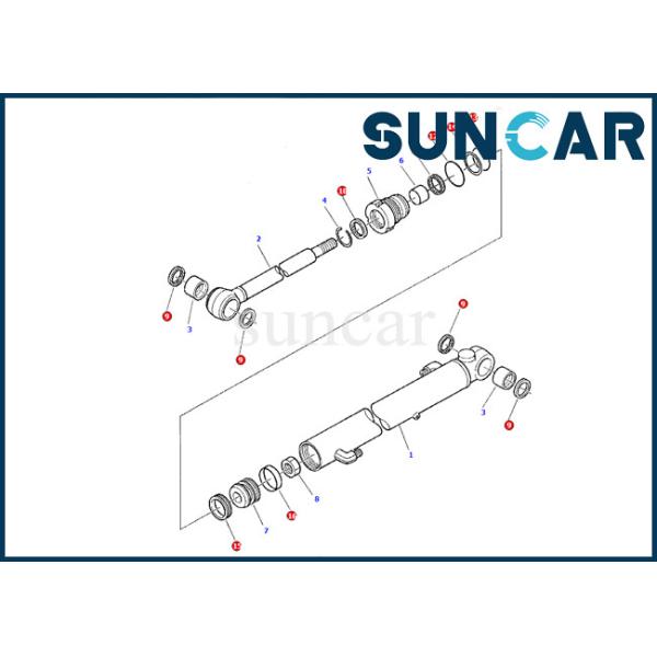 878000377 набор набивкой уплотнения масла ремонта модели набора PC07-2 обслуживания KOMATSU наборов уплотнения цилиндра руки