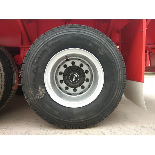 Custom Air Suspension 18 Wheeler Flatbed Trailer For Heavy Duty Cargo