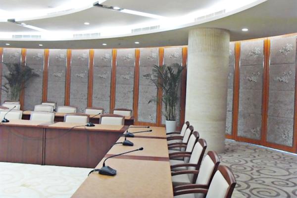 Heat Insulation Folding Movable Office Partition Walls With Multi Direction Wheels