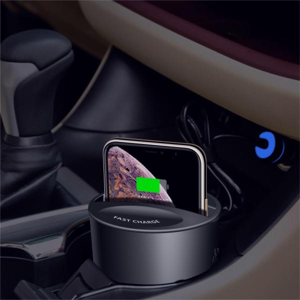 Qi Smart Phone Car Wireless Charging With USB 5V/2A Charging