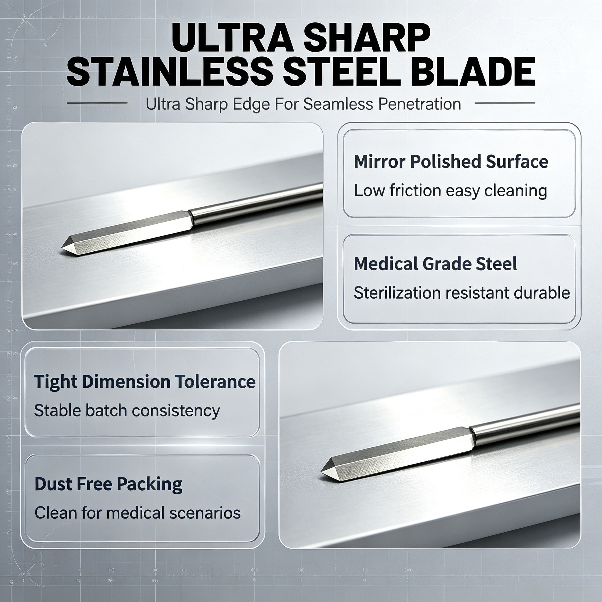 Customized Sharp Blade With Flat Ground Edge