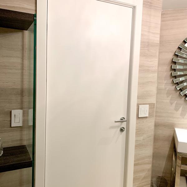 Apartment Melamine Wooden Interior Doors Modern Design Black Brown