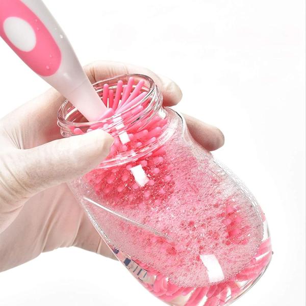 Silicone Bottle Cleaning Brush With Nipple Cleaner For Baby Bottles 10.4*2.2 in /26.5*5.8