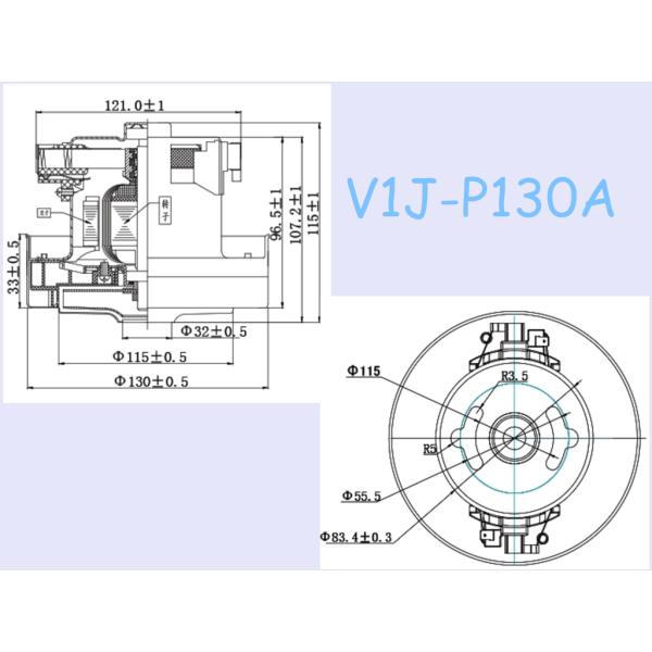 Household Hotel 340W Suction V1J Vacuum Cleaner Motors