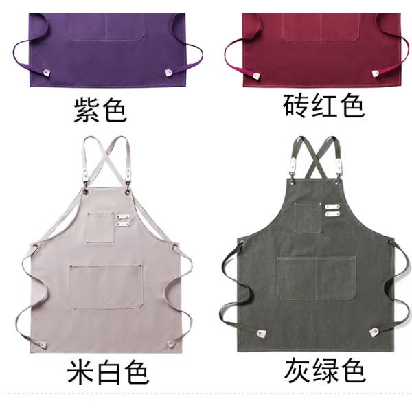 Uniform Type Wait Staff Custom Canvas Chef Cottons Unisex Apron for Kitchen Bar Work